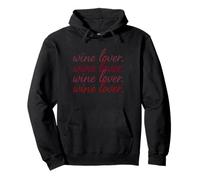 Wine Tasting Drinker Minimal Wine Lover Bottle Glass Pullover Hoodie