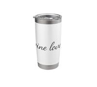 Wine Tasting Drinker Minimal Wine Lover Bottle Glass Stainless Steel Insulated Tumbler