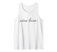 Wine Tasting Drinker Minimal Wine Lover Bottle Glass Tank Top