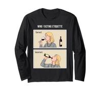 Wine Tasting Etiquette Wine Drinking Drink Wine Taster Long Sleeve T-Shirt