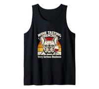 Wine Tasting Frenchie Very Serious Business Humor Tank Top