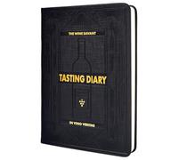 Wine Tasting Journal Guided Tasting Notes Book & Checklist (5" x 7" B6 Black Notebook) - 5 Step Guide & Tasting Log Methods - Aroma, Appearance, Finish, Structure, Remarks & Wines Ratings & Color Card