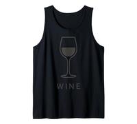 Wine Tasting Minimalist Wine Glass Drinker Tank Top