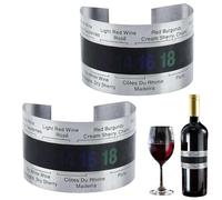 Wine Thermometer, 2Pcs Stainless Steel LCD Digital Thermometer Sensor with Screen for Beer Red Wines, Milk Bottle for Wineries Real Time Monitoring Tools