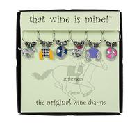 Wine Things Wine Charms, Zinc, At The Races, Fits neatly Around stem