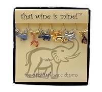 Wine Things WT-1470P Safari Wine Charms, Painted