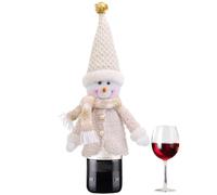 Wine Topper Christmas Doll Design | Beer Bottle Topper | Reusable Sleeve, Christmas Decoration for Dining Party Holiday Home Celebration