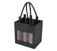 Wine Tote Bag - Beverage Bag | 6 Bottle Wine Carrier Tote, Leakproof Carrying Bags with Handle, Felt Bottles Holder, Reusable Whiskey Holder Bags for Transporting Liquor Bottle Red Wines