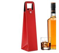 Wine Tote Bag Reusable PU Leather Tote Bag For Single Champagne Or, Red, verwijzen naar de beschrijving, Unisex