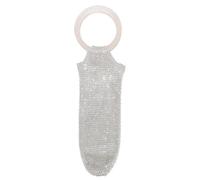 Wine Tote Bag- Rhinestone Beach Bag with Handle-Gift Wrap Bags Sheer Mesh Wine Bottle Bags Drawstring Pouches, for Champagne Party Wedding Picnic Dinner Travel Holiday Storage