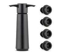 Wine Vacuum Pump and Stopper Set with 4 Reusable Wine Stoppers for Wine Bottles, Wine Saver Vacuum Stoppers to Keep Wine Fresh After Opening, Easy Use Wine Preserver Accessory