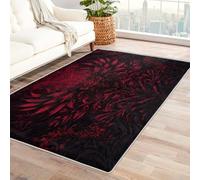 Wine Vintage Rugs Living Room, Extra Large Rug, Low Pile Rug Non Slip, Washable, Area Rugs for Living Room, Oriental Traditional Goth Style Home Decor Floor Carpets, 240 x 340 cm