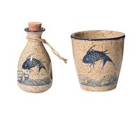 Wine Warmer Japanese Ceramic Sake Pot Set Household Small Wine Cup Traditional Handmade Wine Pot Accessories Shochu Cup Set