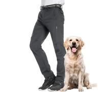 Winebox Mens Waterproof Winter Trousers,Hiking Fleece Lined Thermal Softshell Ski Cargo Pants for Outdoor Walking Climbing