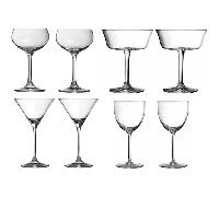 Winebuyers Classic Cocktail Glass Stem Set - Lead Free Crystal, Dishwasher Safe, 6-Piece, 21cl/17cl/26clBy Winebuyers