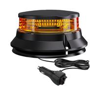 WINECO LED Amber Strobe Beacon Lights, Safety Warning Emergency Hazard Rotating Flashing Lights for Forklift Truck, Tractor, Golf Carts, ATV, Postal Car, 12-24V Magnetic Base and Permanent Mount