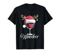 WineDeer ReinBeer Funny Wine Beer Christmas Couples Matching T-Shirt