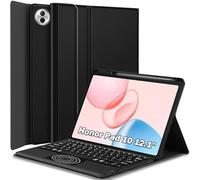 Wineecy Keyboard Case for Honor Pad 10 12.1 Inch 2025 Tablet, Smart Touchpad, Detachable Bluetooth Wireless Trackpad Keyboard & Slim PU Stand Cover for Honor Pad 10 with Pen Holder (Honor Pad 10)