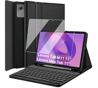Wineecy Keyboard Case for Lenovo Idea Tab 11 Inch 2025 / M11 11 Inch 2024 with Pen Holder, 9H Screen Protector Tempered Glass, Magnetically Detachable Wireless Bluetooth Keyboard with Slim Stand Cover
