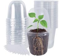 winemana 36 Set Nursery Pots with Humidity Dome, Clear Nursery Pots for Plants, Seed Starting Pots with Drainage Holes & Plant Labels for Vegetables Flowers Garden Plants