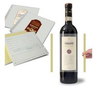[WINERECORDER] 12 Pack Wine Beer Bottle Label Remover & Saver Kit | Self-Adhesive Laminating Sheets & Mounting Cards for Comments, 6.8x5.9in/17.5x15cm