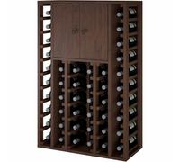 Winerex EFREN - 44 bottles - Cupboard in the top - Black-stained pine