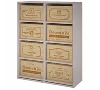 Winerex ESTELA for 8 wood cases (6 bottles cases) - White stained pine