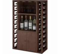Winerex FARO - 20 bottles + cupboard and shelves - Brown-stained pine