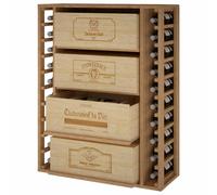 Winerex FERMIN for woodboxes and 20 bottles - Brown-stained pine