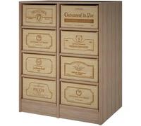 Winerex KASANDRA for 8 wine cases (12 bottles cases) - Brown-stained pine