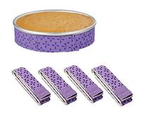 Winerming 4-Piece Bake Even Strips, Super Absorbent Thick Cotton, Keeps Cakes More Level and Prevents Crowning with Cleaner Edges