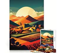 Winery in Tuscany 1000 Pieces Jigsaw Puzzles for Teenagers Smart Exercise Leisure Activity Seamless Lock Birthday Gift (50x75cm)