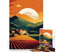 Winery in Tuscany Hard Jigsaw Puzzle for Adults 1000 Pieces Focus Enhance Restful Activity Smooth Cut Winter Gift (38x52cm)
