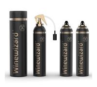 Winewizard - Smart 3-in-1 Wine Aerator + 2 Extra Refills | Age Wine Years in Seconds | Replicates Decanting and Breathing Instantly | Proven by Science | (Winewizard Plus 2 Extra Refills)