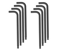 Winfox 8Pcs 10mm Ball End Hex Key Wrench, Extra Long Allen Key, CR-V Steel with Black Oxide Finish, L-Shape Professional Repair Tool for Furniture, Bikes & Equipment