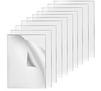 Winfred 10 PCS Clear Acrylic Perspex Sheet 1.74mm Thick Plastic Acrylic Board Cast with Double Sided Protective Films Rectangular Panel for Picture Frame, Glass Replacement Signs 150 * 100mm