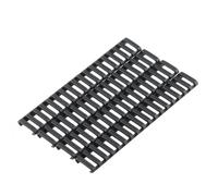 WINFREE 4-Pack Heat Resistant Rifle Handguard Protector - Rubber Ladder Rail Cover for Picatinny & Weaver Rails, Anti-Scratch, Enhanced Grip, Easy Install (Black)