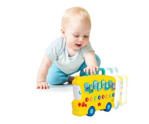 Winfun Animal Sounds Bus w/ Carry Handle Light & Sound Childrens Preschool Toy