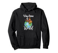 Wing Across The World Butterfly Lover Traveler Pullover Hoodie