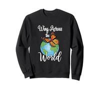 Wing Across The World Butterfly Lover Traveler Sweatshirt