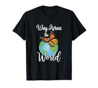 Wing Across The World Butterfly Lover Traveler T-Shirt