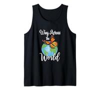Wing Across The World Butterfly Lover Traveler Tank Top