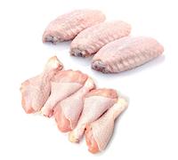 Wing and Drum Combo Box 5 kg - Mid Wings & Drumsticks, Premium Quality Chicken, 2-Ingredient Pack