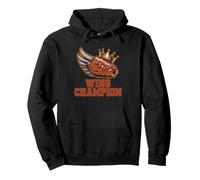 Wing Champion Badge Art Table's Fastest Finisher Eating Pullover Hoodie
