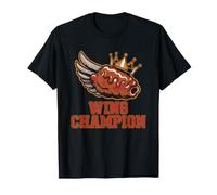 Wing Champion Badge Art Table's Fastest Finisher Eating T-Shirt