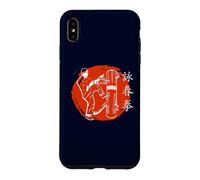 Wing Chun Kung Fu Martial Arts Red Moon Fighters Kanji Art Case for iPhone XS Max
