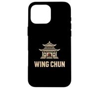 Wing Chun Temple with Red Yin-Yang Symbol Case for iPhone 16 Pro Max
