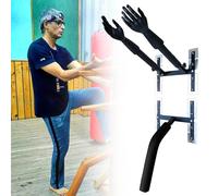 Wing Chun Training Dummy with Adjustable Arms and Spring Leg, Martial Arts Kung Fu Practice Equipment for Wall Mounting