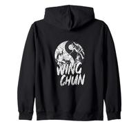 Wing Chun Training Fighter Coaching Martial Arts Zip Hoodie