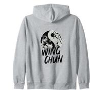 Wing Chun Training Fighter Coaching Martial Arts Zip Hoodie